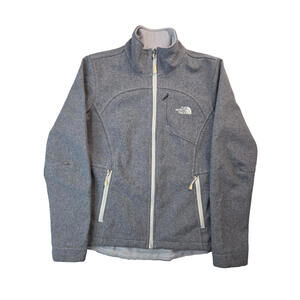 North Face Apex Bionic Gray Fleece Lined Softshell Jacket Womens Small S